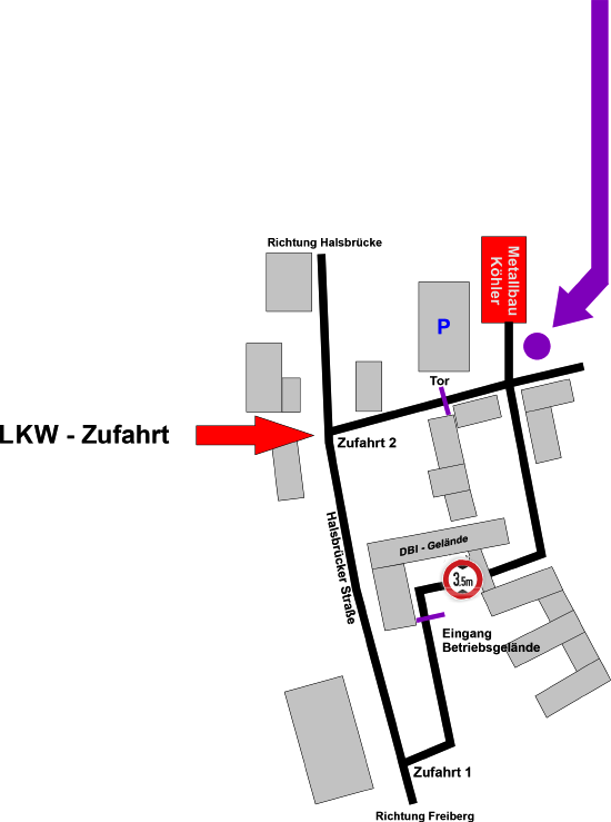 Zufahrt Werkstatt